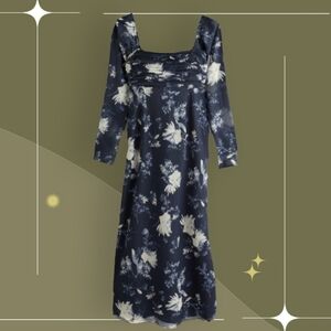 ✨ NWT Abercrombie And Fitch Long Sleeve Emerson Chiffon Dress Size LT